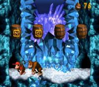une photo d'Ã©cran de Donkey Kong Country sur Nintendo Super Nes